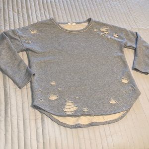 Distressed Cherish crewneck sweatshirt